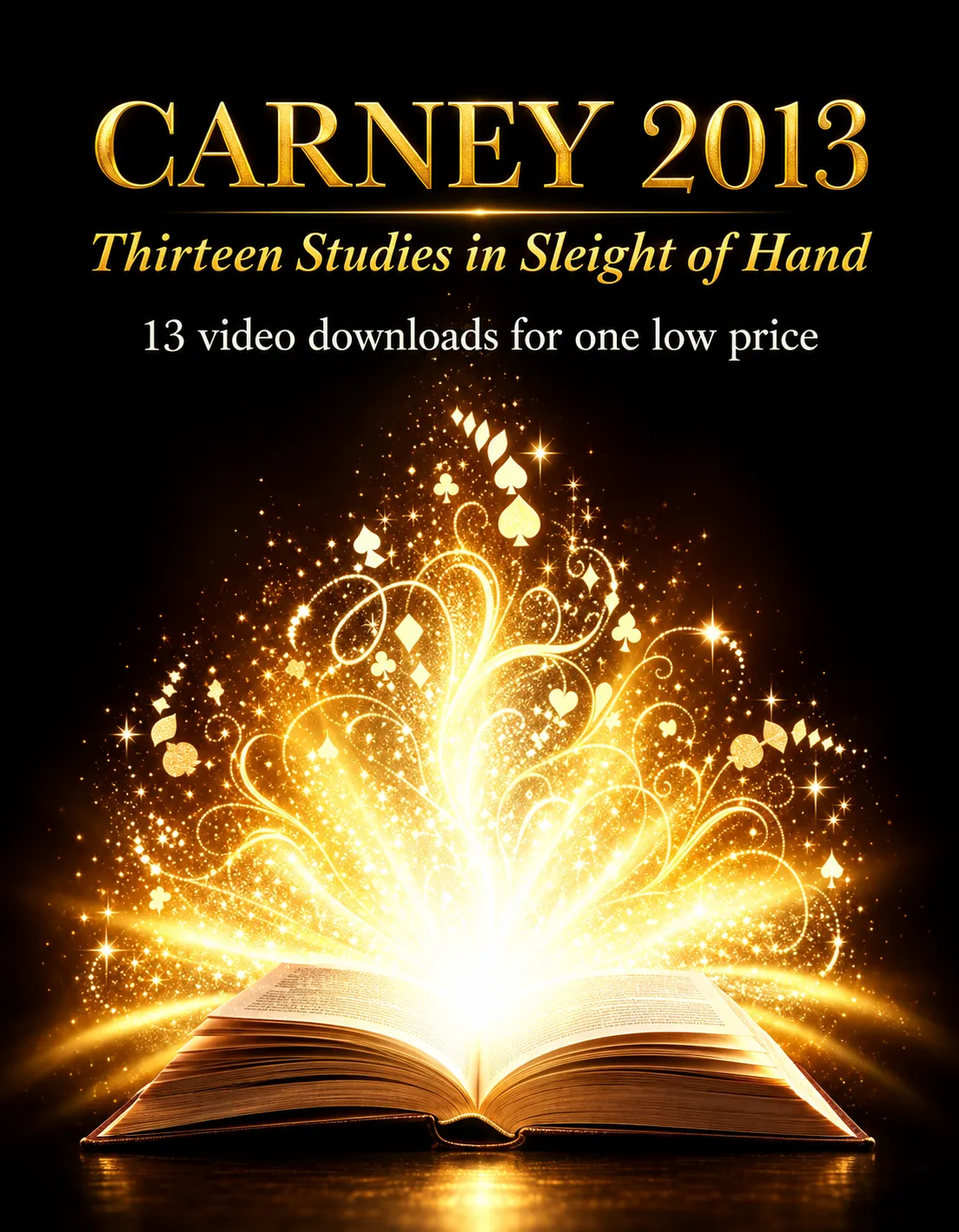 Carney 2013 complete collection: thirteen video downloads, with an open book and golden magical light